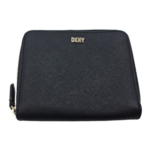 DKNY Sidney Za Gold-tone Leather Pouch in Black | Lyst