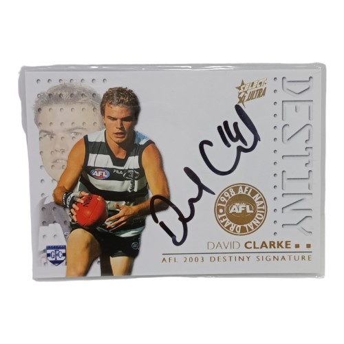 Trading Card 2003 Select AFL XL Ultra Destiny Signature Card Ds8 David Clarke Geelong