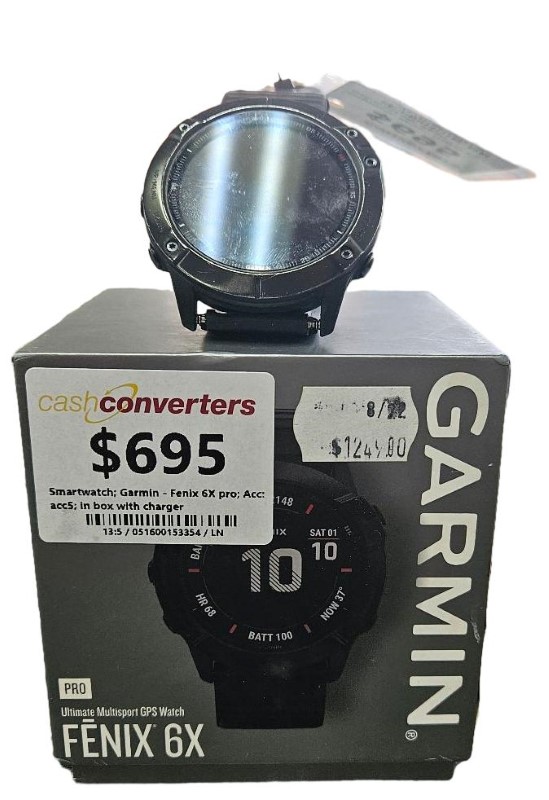 Garmin Fenix 6X Pro Black 051600153354 Cash Converters