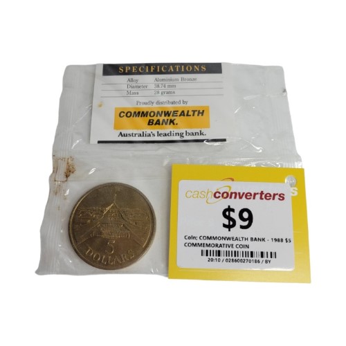Commonwealth Bank 1988 5 Commemorative Coin Gold 028600270186 Cash Converters