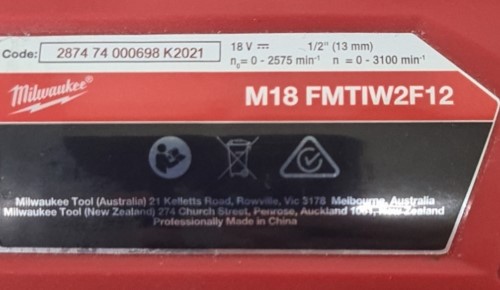 Milwaukee M18fmtiw2f12 001400467124 Cash Converters