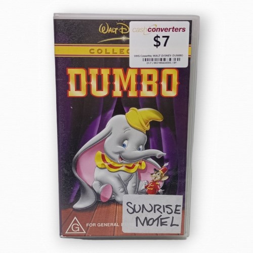 VHS Cassette Walt DisneyDumbo 002100424593 Cash Converters