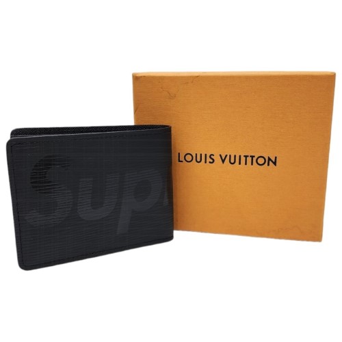 Louis Vuitton Lv X Supreme Slender Wallet Black, 001900365371