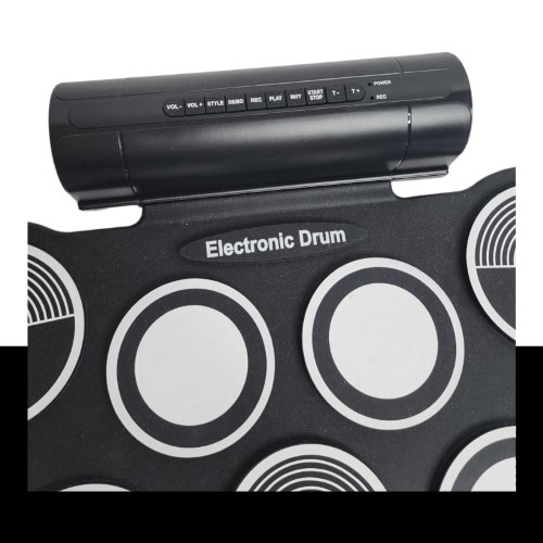 Roll Up Electric Drum Pad With Speakers Black 042400191825 Cash