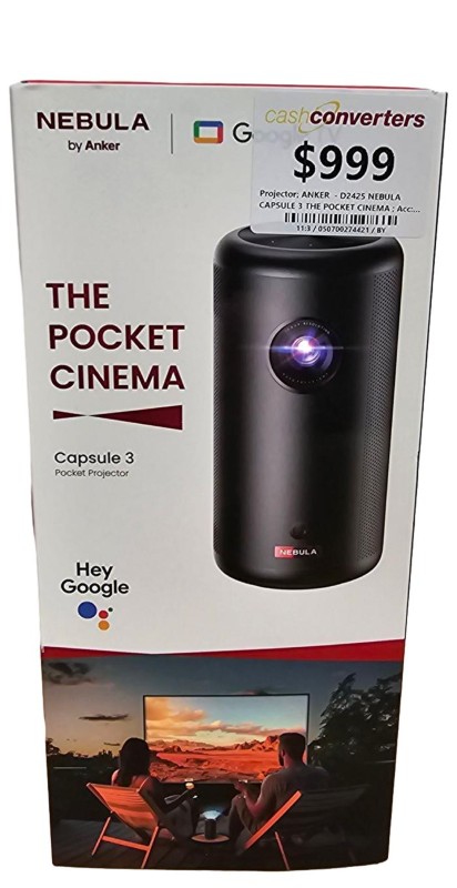 Anker Nebula Capsule 3 The Pocket Cinema D2425 Black