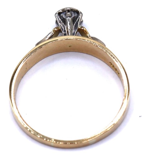 0.16ct TDW 18ct Yellow Gold Ladies Diamond Ring Size T 033700234017
