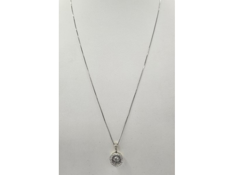 10ct Michael Hill White Gold Necklace 47cm 2.25G 0.4ct TDW ...