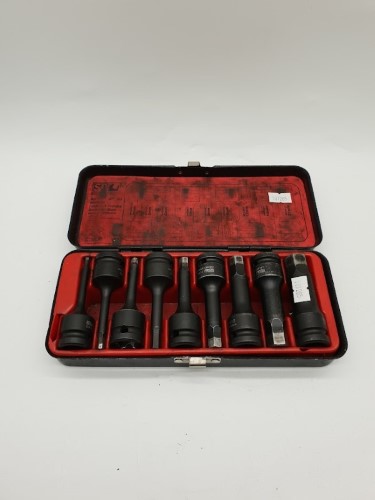 Sp Tools 9 Piece 1/2" Inhex Imperial Socket Set Metric Red