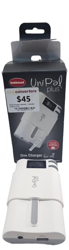 Hahnel UniPal Plus Universal Charger with USB (5 V, 1000 mAh) for Li-ion and AA/AAA Battery 320325 Grey, White, Grey, White
