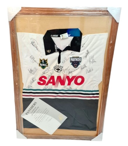 Official Panthers Memorabilia 2001 Penrith Panthers Signed Framed