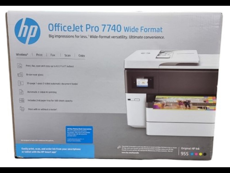 HP Officejet Pro 7740 Wide Format All-In-One Printer 7740 White, 055200150353