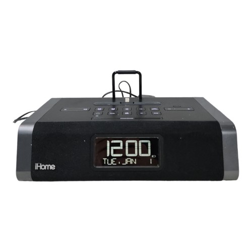 I Home Dual Charging Stereo Fm Clock Radio With Lightning Dock And Usb