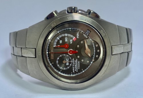 Seiko Watch Mens Arctura Kinetic Chronograph Titanium | 042300193015 | Cash  Converters