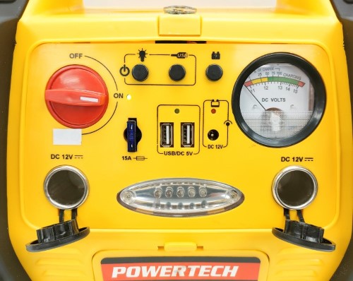 Powertech Jump Starter With Air Compressor Yellow 042900237435 Cash