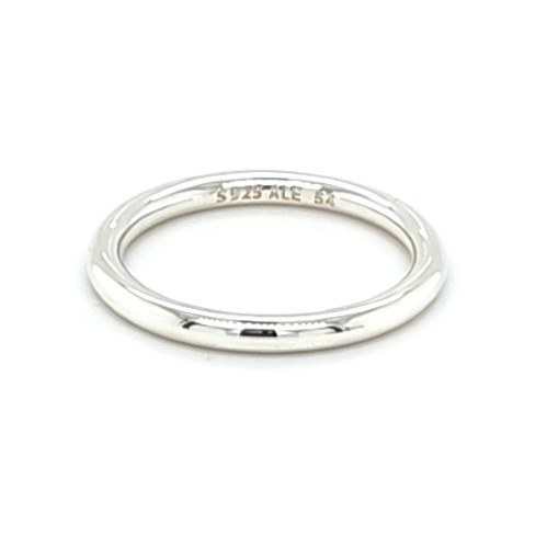 Pandora Smooth Ring (190616 Rrp.49) Silver Ring Size N 039200445094