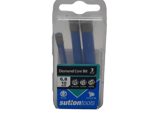 Sutton Tools 3 Piece Diamond Core Bit 6,8,10mm 057400013353 Cash