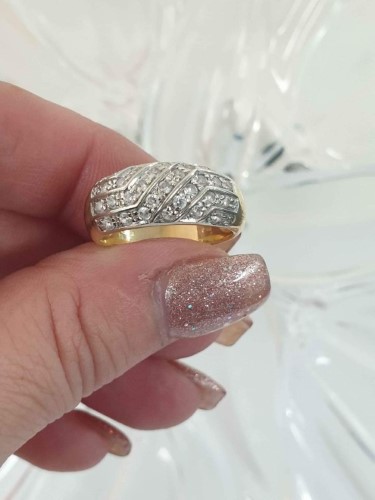 18Kgold Ring With Cz And Valuation 18ct Yellow Gold Ladies Jewellery