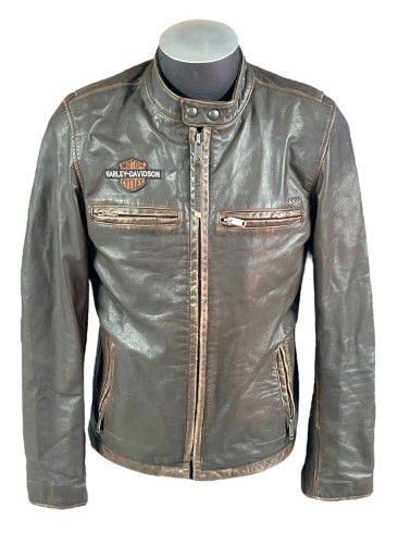 Harley-Davidson Distressed Print Cow Leather Brown | 034000379439 