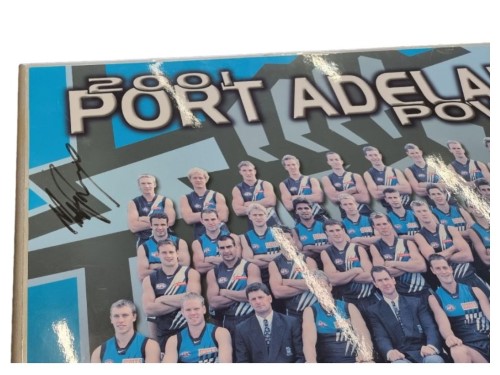 Port Adelaide 2001 Team Poster Signed 023100455802 Cash Converters