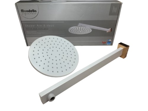 Mondella White & Rose Gold Shower Arm & Head 057400020670 Cash