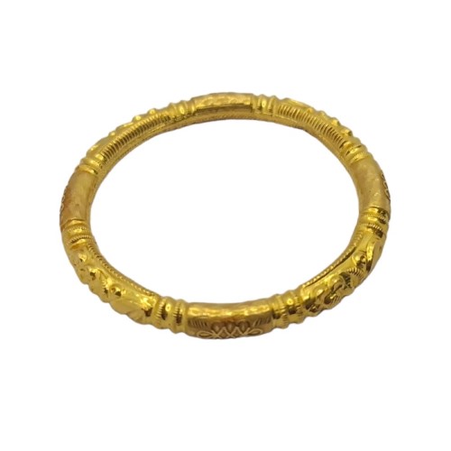 22K Hollow Gold Patterned Bangle 22ct Yellow Gold Bangle 13.62G