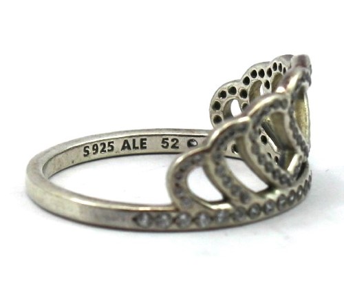 Pandora Hearts Tiara Statement Ring With Clear Zirconia (Retired S925