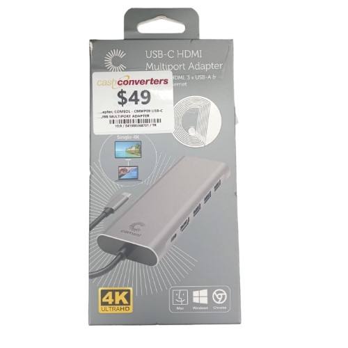 Comsol UsbC Hdmi Multiport Adapter Cmmp08 Grey 041900368701 Cash Converters