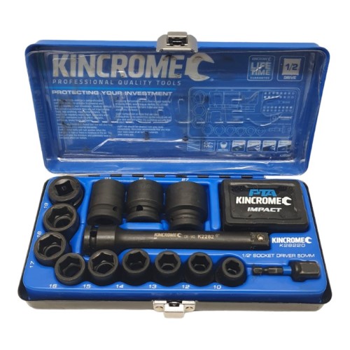 Kincrome 1/2" Impact Socket Set 47 Piece Black 002000460456 Cash Converters