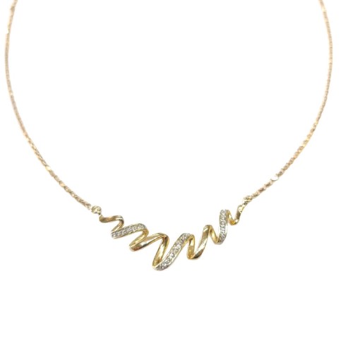 9ct Fine Chain Necklace With Fixed Pendant Yellow Gold Necklace 47cm 3