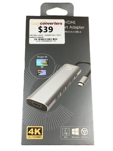 Comsol UsbC Hdmi Multiport Adapter Cmmp04 Silver 055500064325 Cash Converters