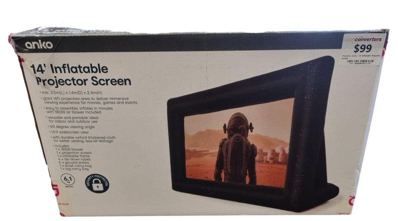 Anko 14' Inflatable Projector Screen Black | 003800675312 | Cash Converters