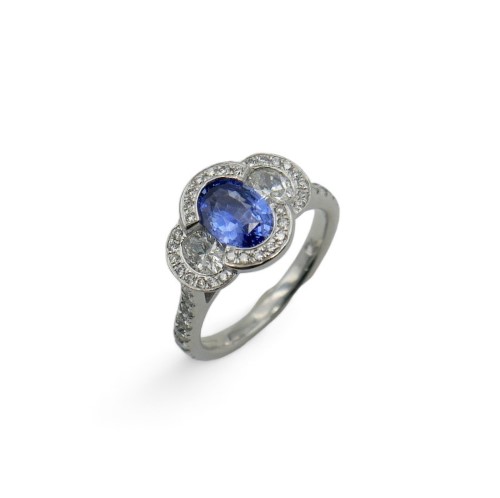 Eofy Sale No Layby Rosendorff 18ct White Gold Ladies Sapphire Ring Size