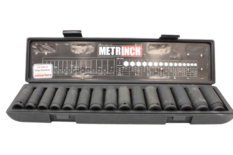 Socket Set Metrinch 15 PC Metrinch Deep Wall Impact Socket Set Met2450