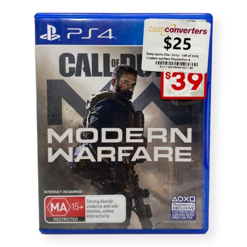 Call Of Duty Modern Warfare Playstation 4 (PS4) 002100431427 Cash