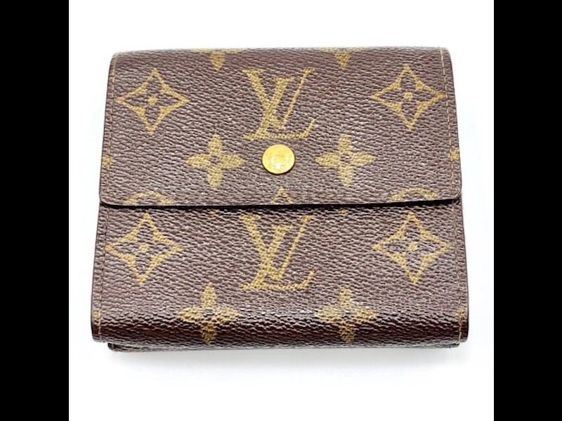 Women's Louis Vuitton Monogram Canvas Elise Compact Wallet Brown, 001900351817