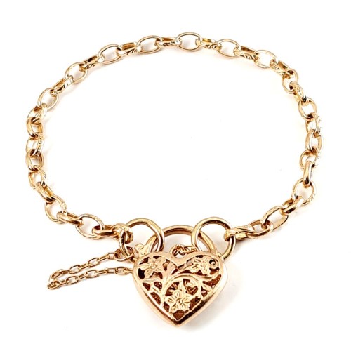 Hollow Rose Gold Belcher Bracelet 9ct Rose Gold Bracelet 19cm 12.26G 026200218086 Cash