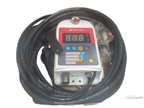 Alemlube Car Tyre Inflator 240V Wall Mount Yellow 039300100816 Cash