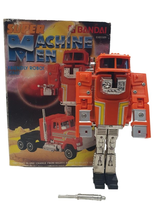 VINTAGE 1985 BANDAI SUPER GOBOTS (GO BOTS) STAKS FRIENDLY ROBOT BOXED RARE