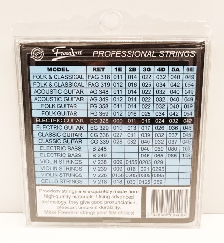 Freedom Electric Guitar Strings Light Gauge Eg 328 042900235453