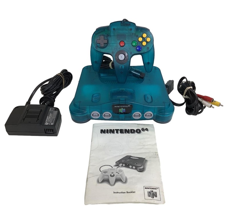Nintendo 64 (N64) Nus-001 Nintendo 64 Clear Ice Blue Console - Main Image