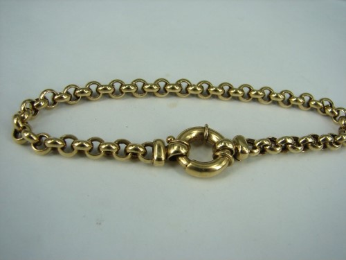 Michael Hill Belcher With Bolt Clasp 10ct Yellow Gold Bracelet 19cm 7.5G 024300265980 Cash