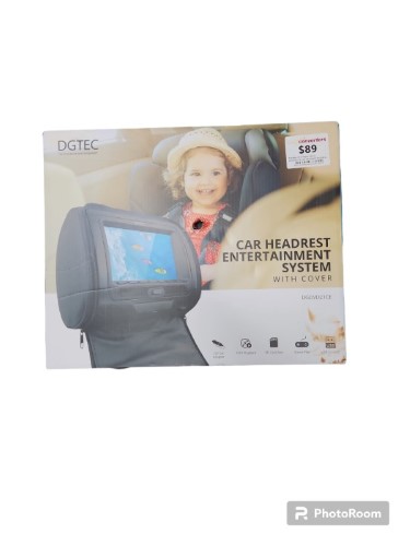 Dgtec Car Headrest Entertainment System With Cover Dgdvd21ce Black