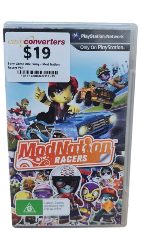 Modnation Racers Psp Disc Mod Nation Racers PSP | 039800422717 | Cash Converters