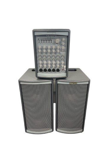 Kustom Stereo Powered Mixer With KpsLs200 Speakers KpsPm300 Blue