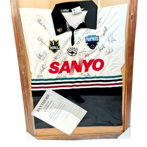 Official Panthers Memorabilia 2001 Penrith Panthers Signed Framed