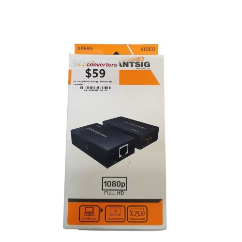 Antsig 50M Hdmi Extender Black 039800367274 Cash Converters