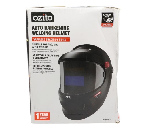 Ozito 59 913 Variable Shade Auto Darkening Welding Helmet