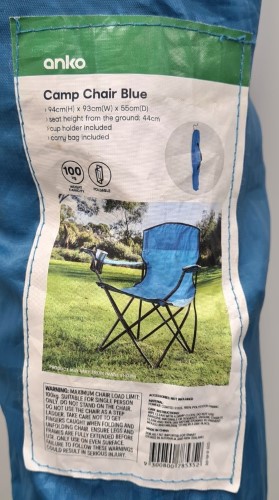 Anko Camp Chair Blue Blue 045300139841 Cash Converters
