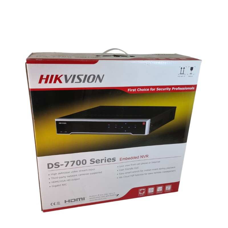 Enregistreur NVR Hikvision DS-7700 Series - Boîtier Caméra Surveillance - Neuf