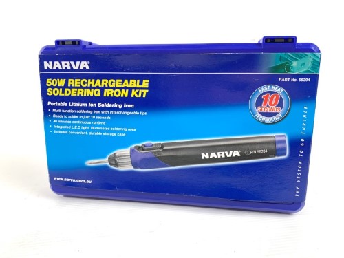 Narva 56394 50W Rechargeable Soldering Iron Kit 033000359513 Cash